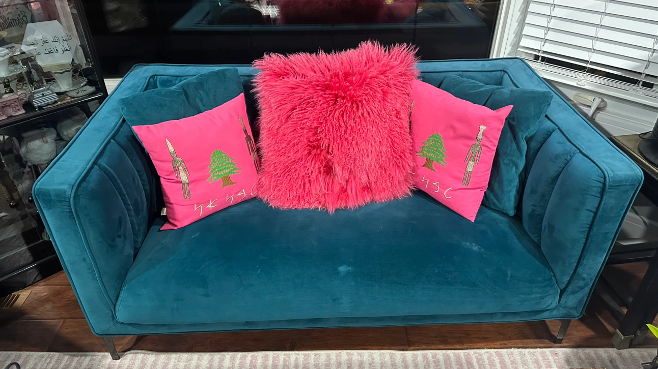 Teal Velvet Sofa - photo 2