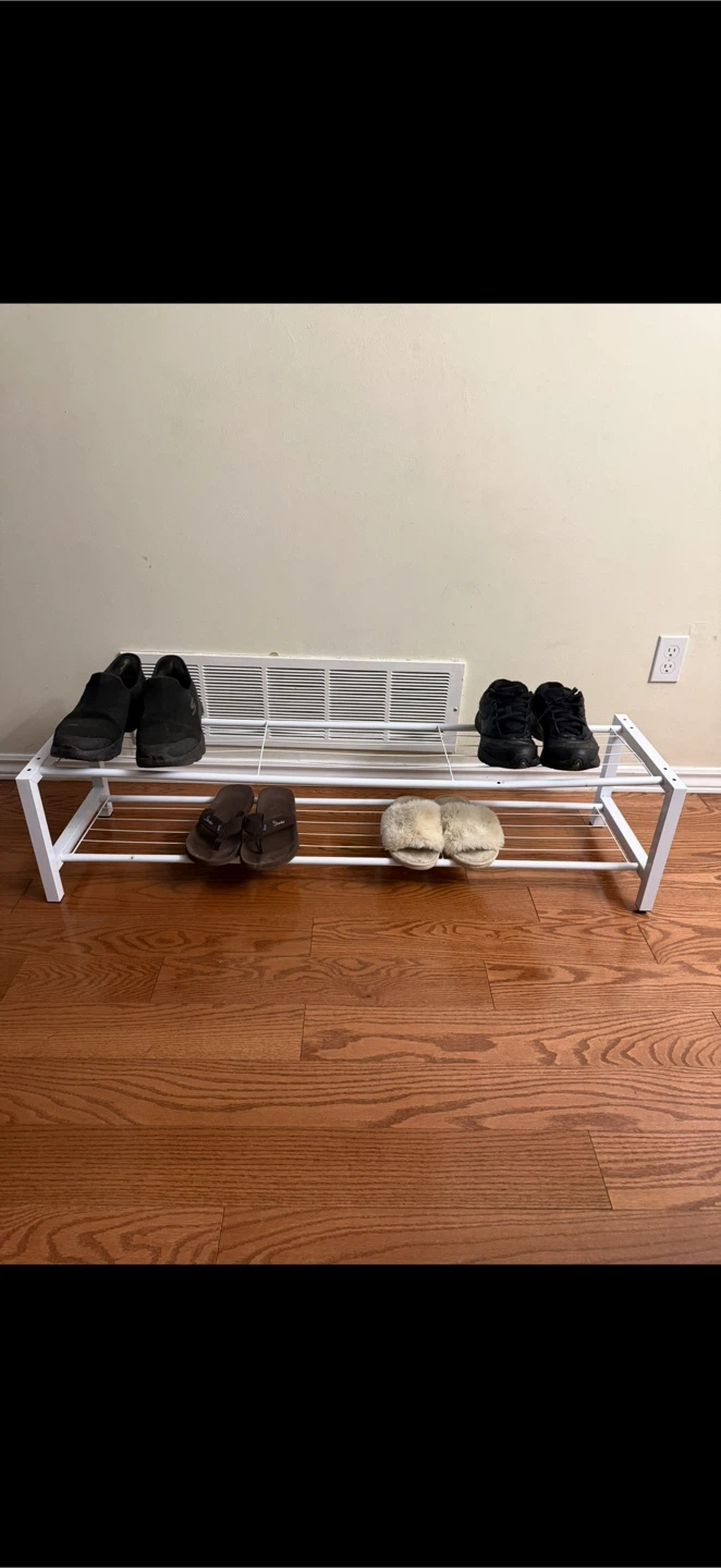 2-Tier Shoe Rack: 10-12 shoes