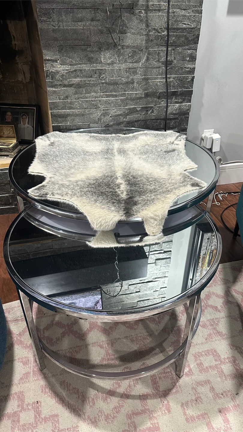 Set of Two Mirrored Nesting Tables - photo 2