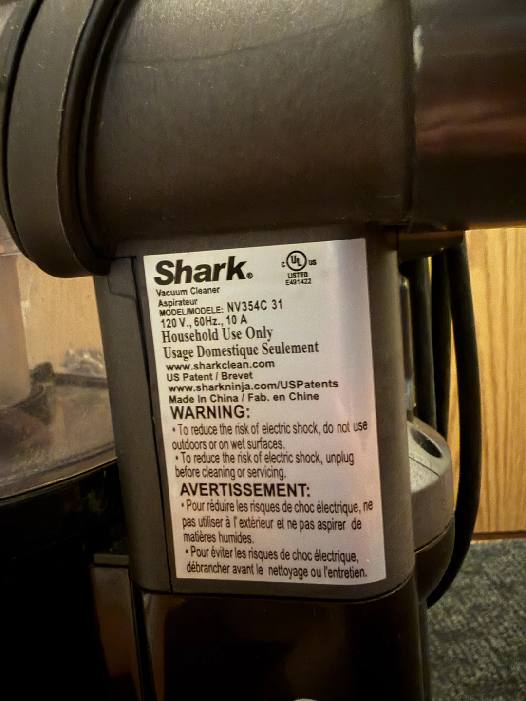 Shark NV354C Vacuum Cleaner - photo 4