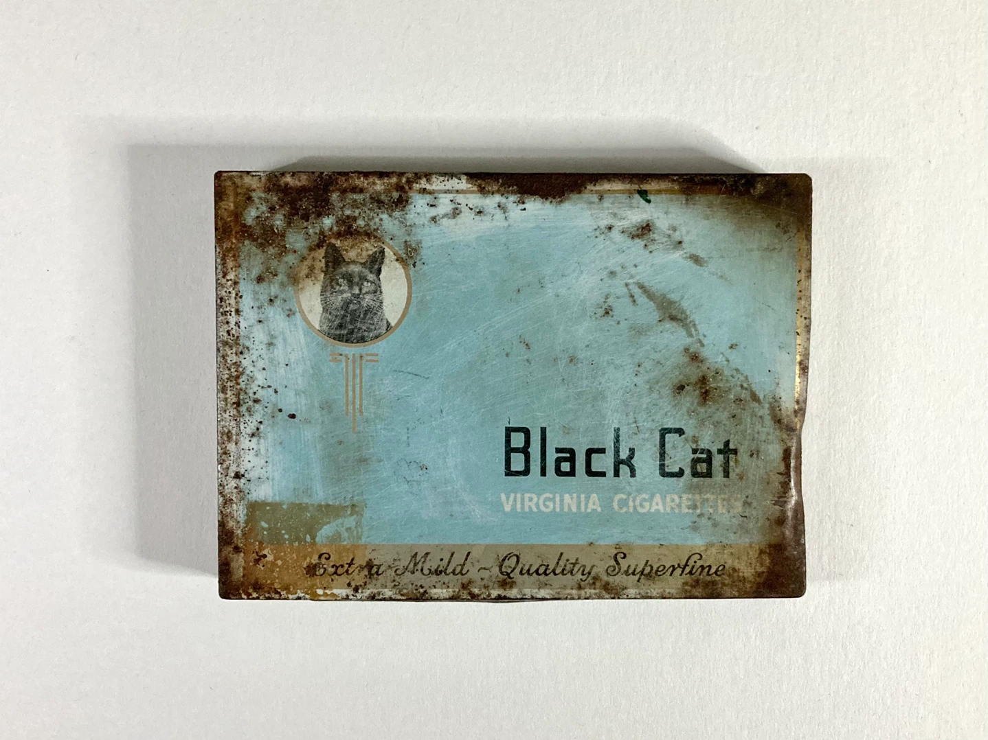 Vintage Black Cat Cigarette Tin – 1940s/50s