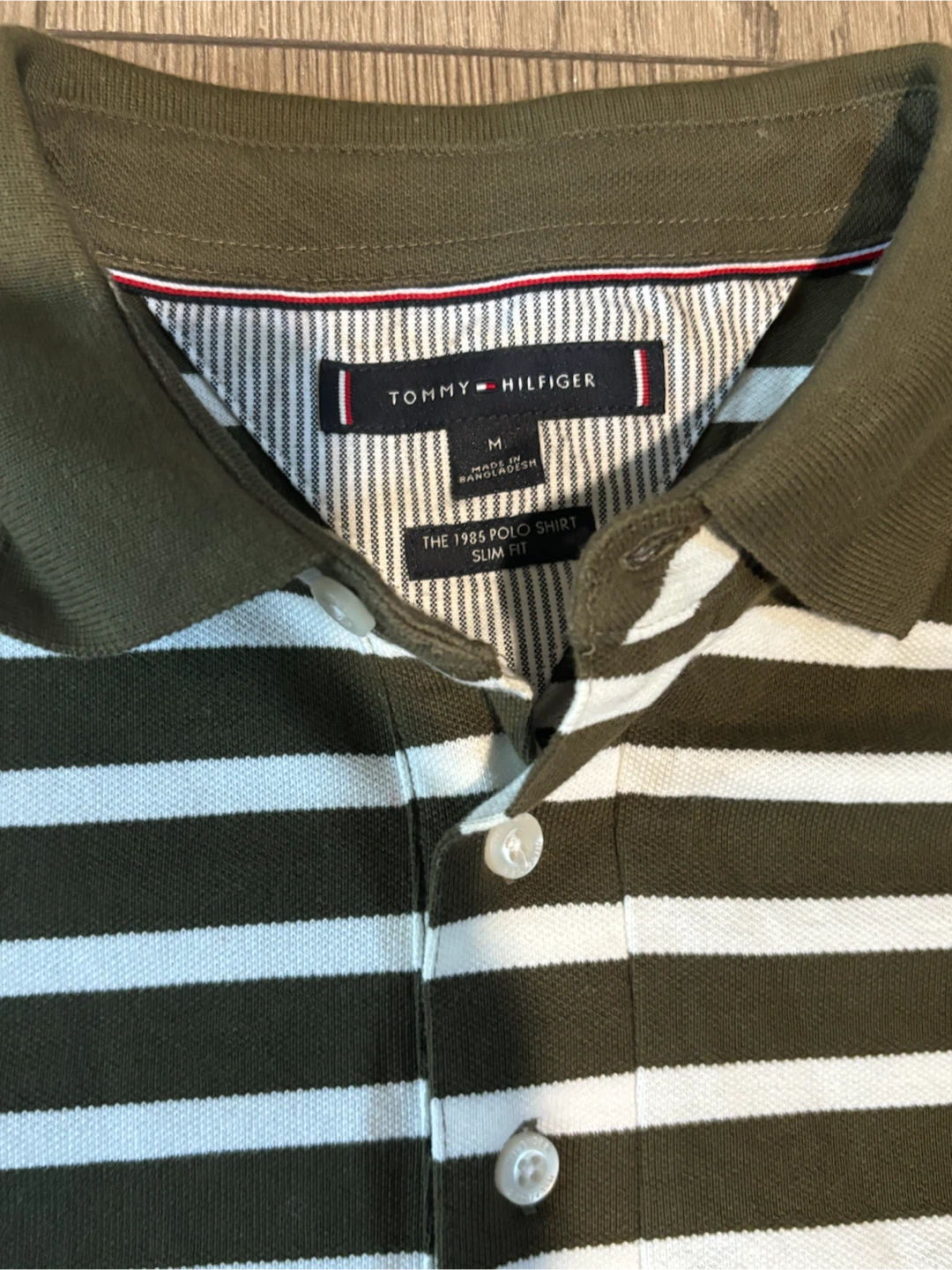 Tommy Hilfiger The 1985 Polo Shirt, Olive Green, Size M - photo 2