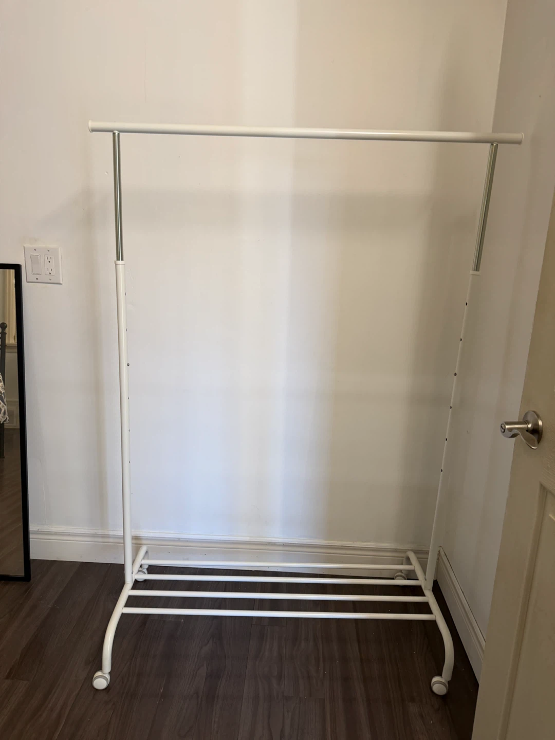 White Metal Clothing Rack