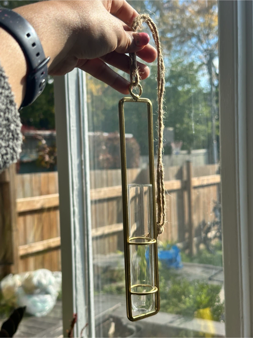 Gold Hanging Propagation Station - 3 Glass Tubes - photo 3