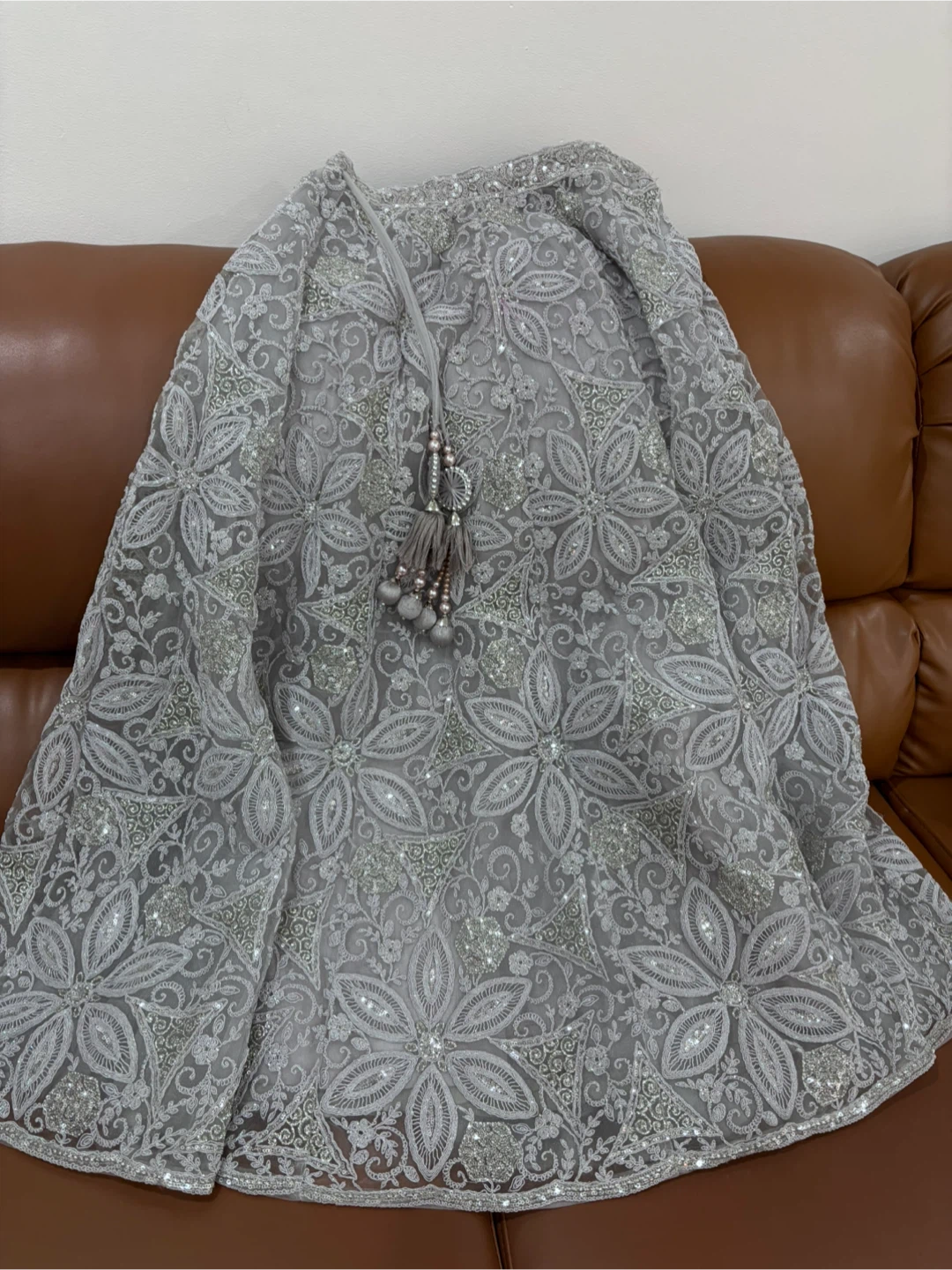 Silver Grey Lehenga Choli Set - photo 2