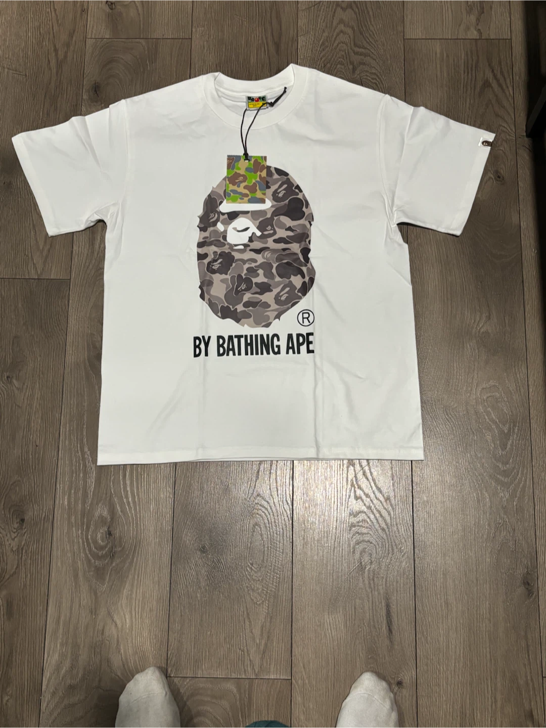 A Bathing Ape Camo Ape Head T-Shirt White