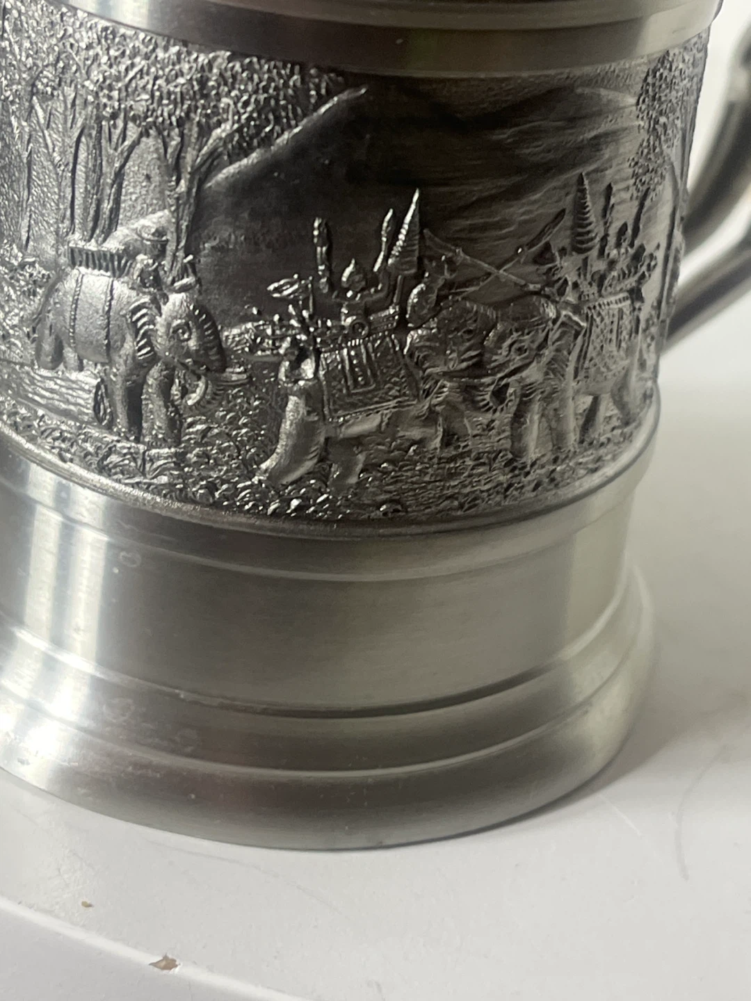 Vintage Thai Elephant Pewter Tankard - photo 5