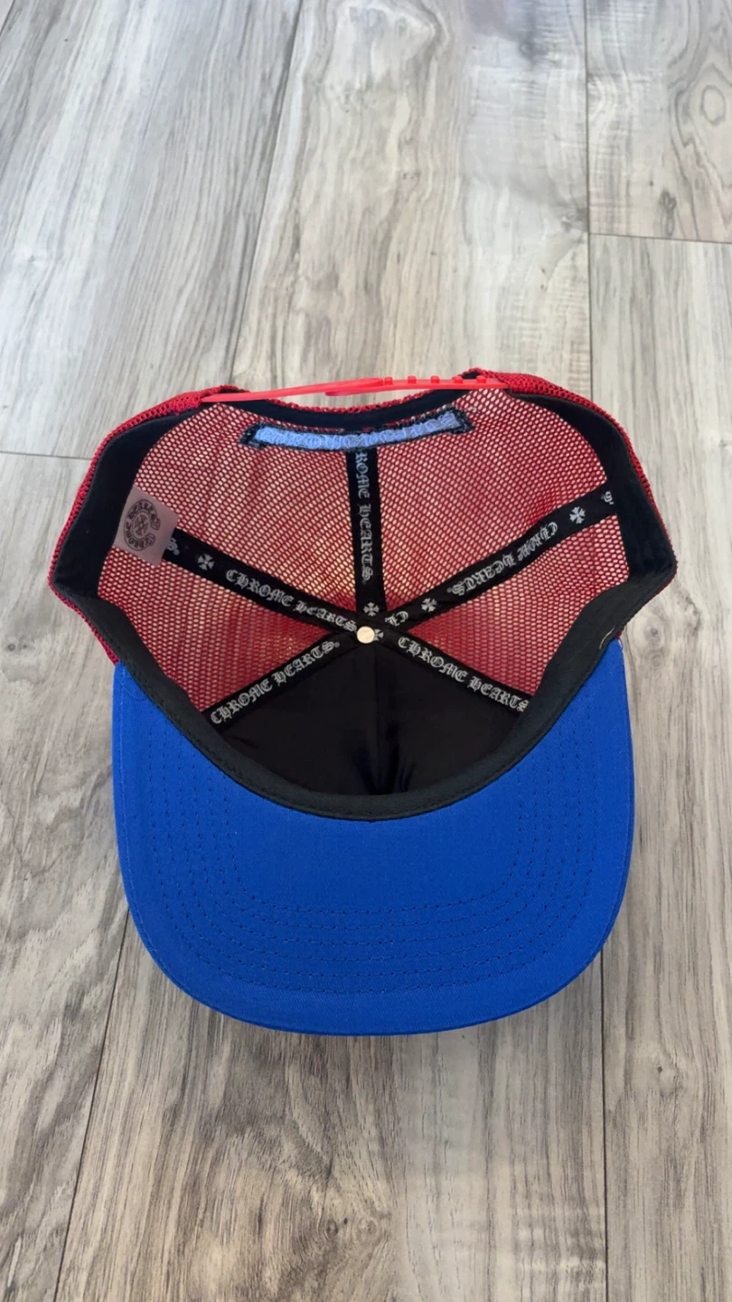 Chrome Hearts Trucker Hat Red White Blue - photo 2