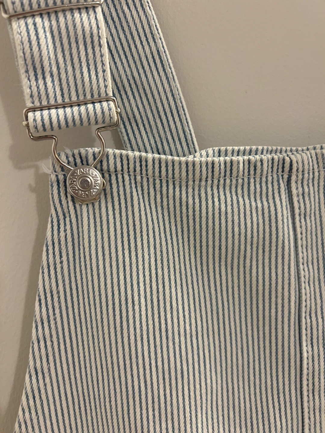 Zara Striped Denim Overalls - photo 3