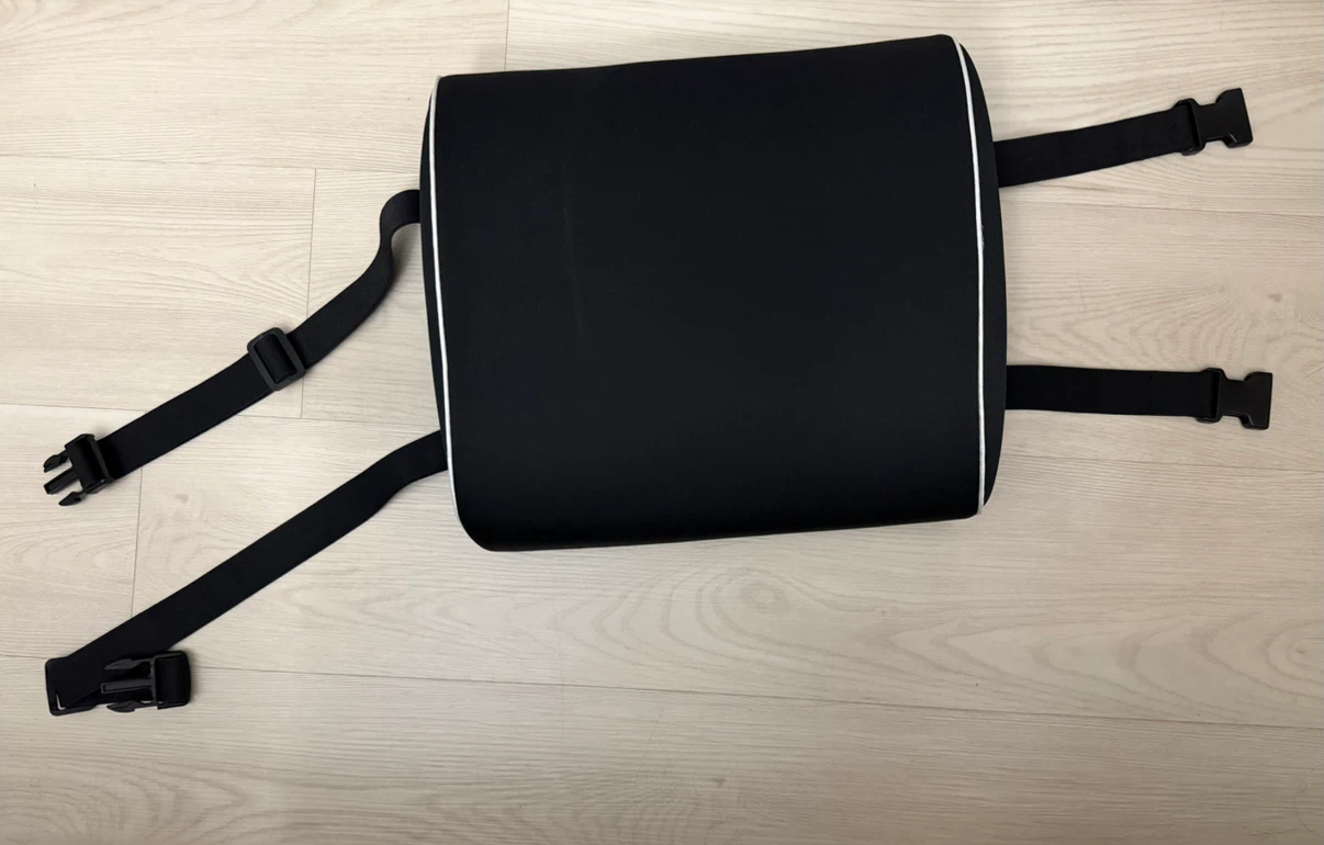 Black lumbar support cushion