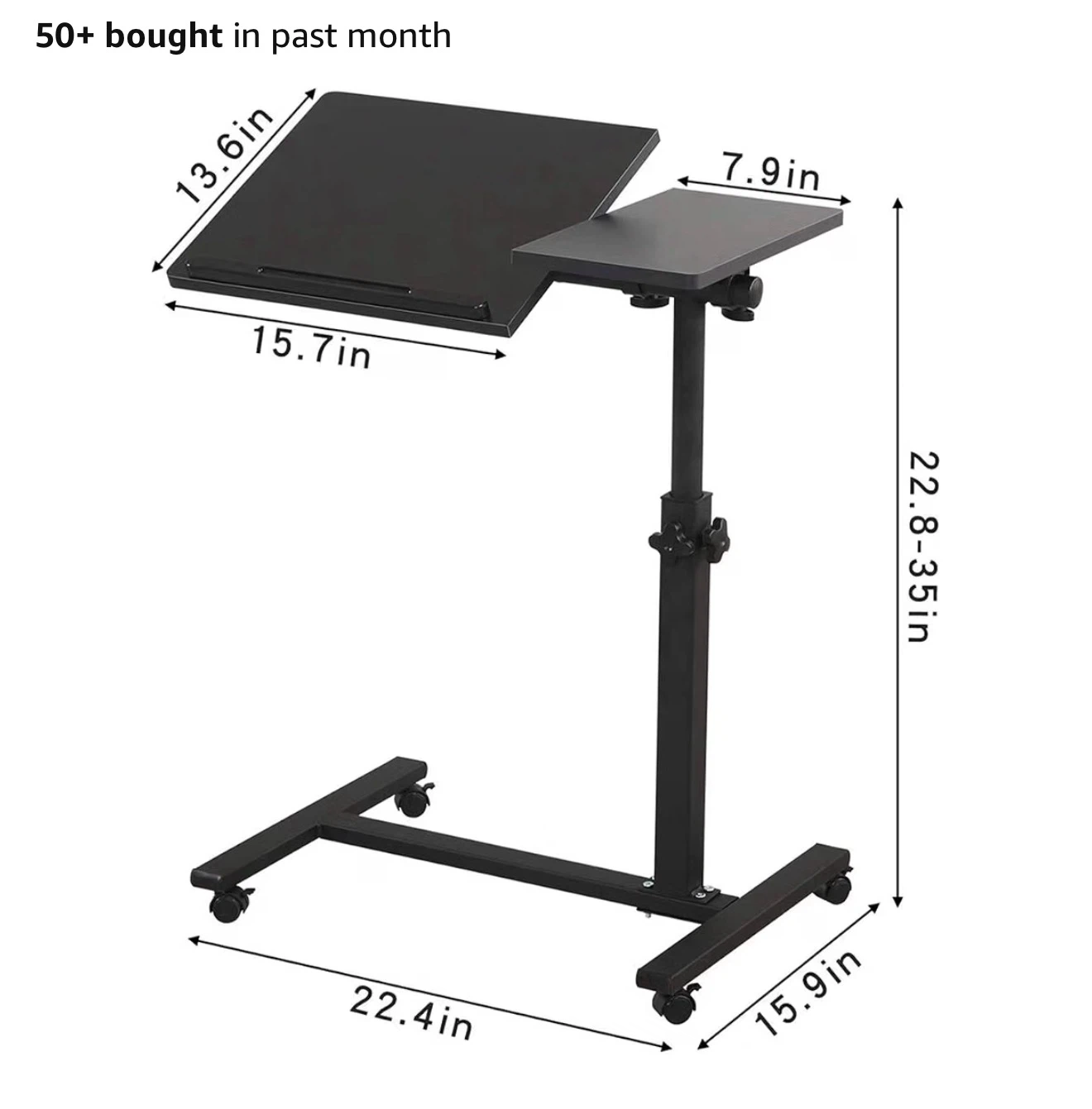 MOVING SALE - Adjustable Rolling Laptop Desk - photo 3