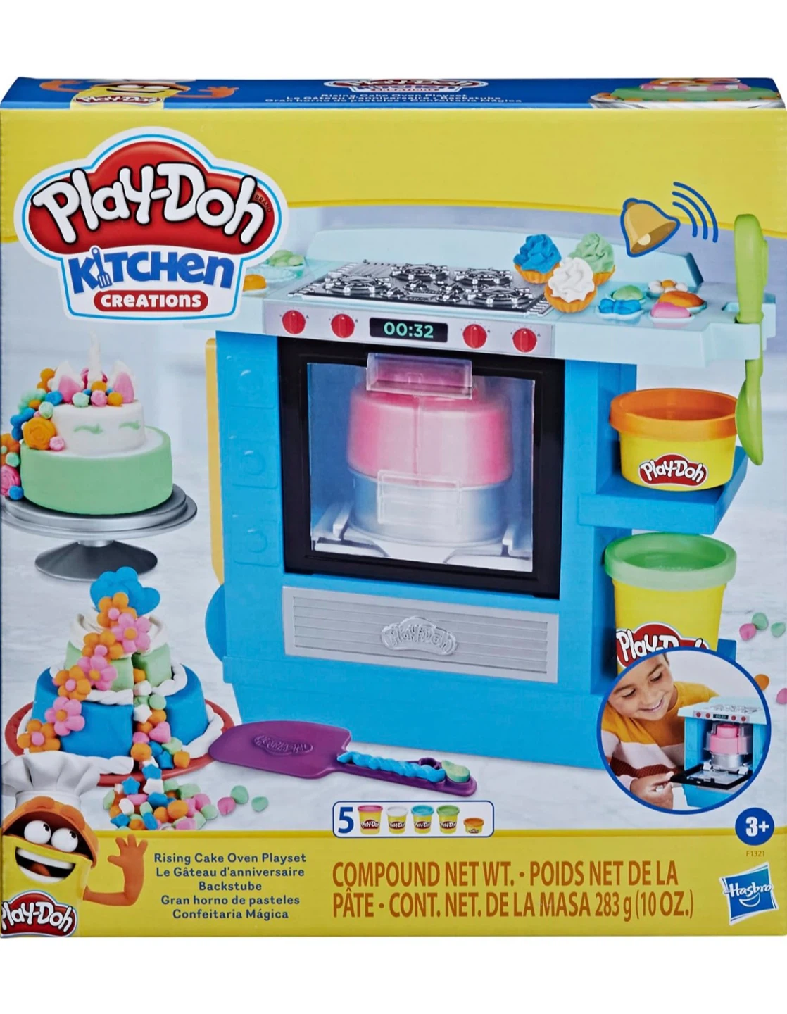Brand New Play-Doh Kitchen Creations Rising Cake Oven Playset