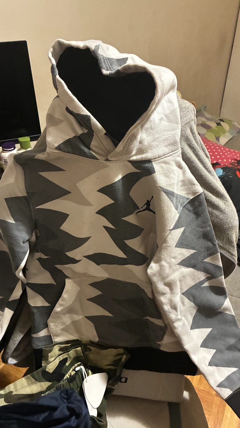 Jordan Kids Hoodie Grey and White