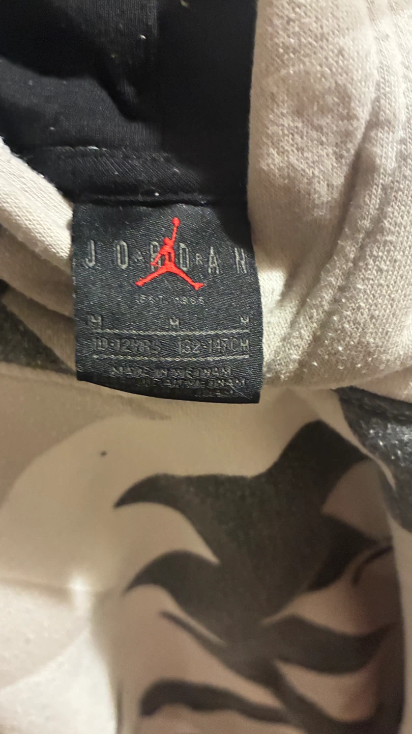 Jordan Kids Hoodie Grey and White - photo 2