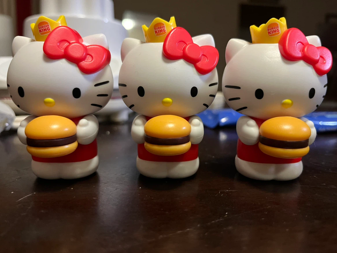 Three Burger King Hello Kitty figures
