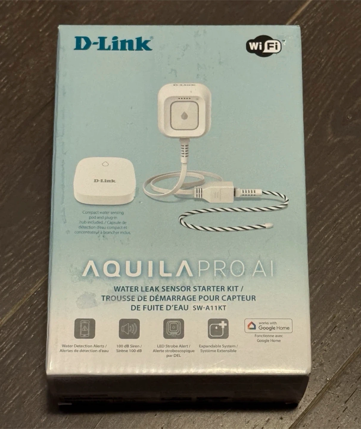 D-Link WiFi Water Leak Detector with 2 sensors