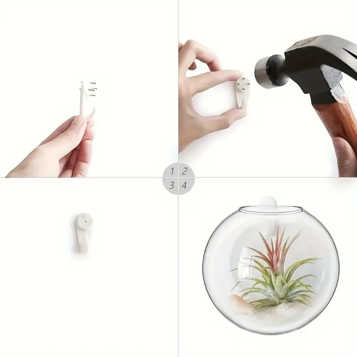 Wall Mounted Glass Globe Planters x5 - photo 3