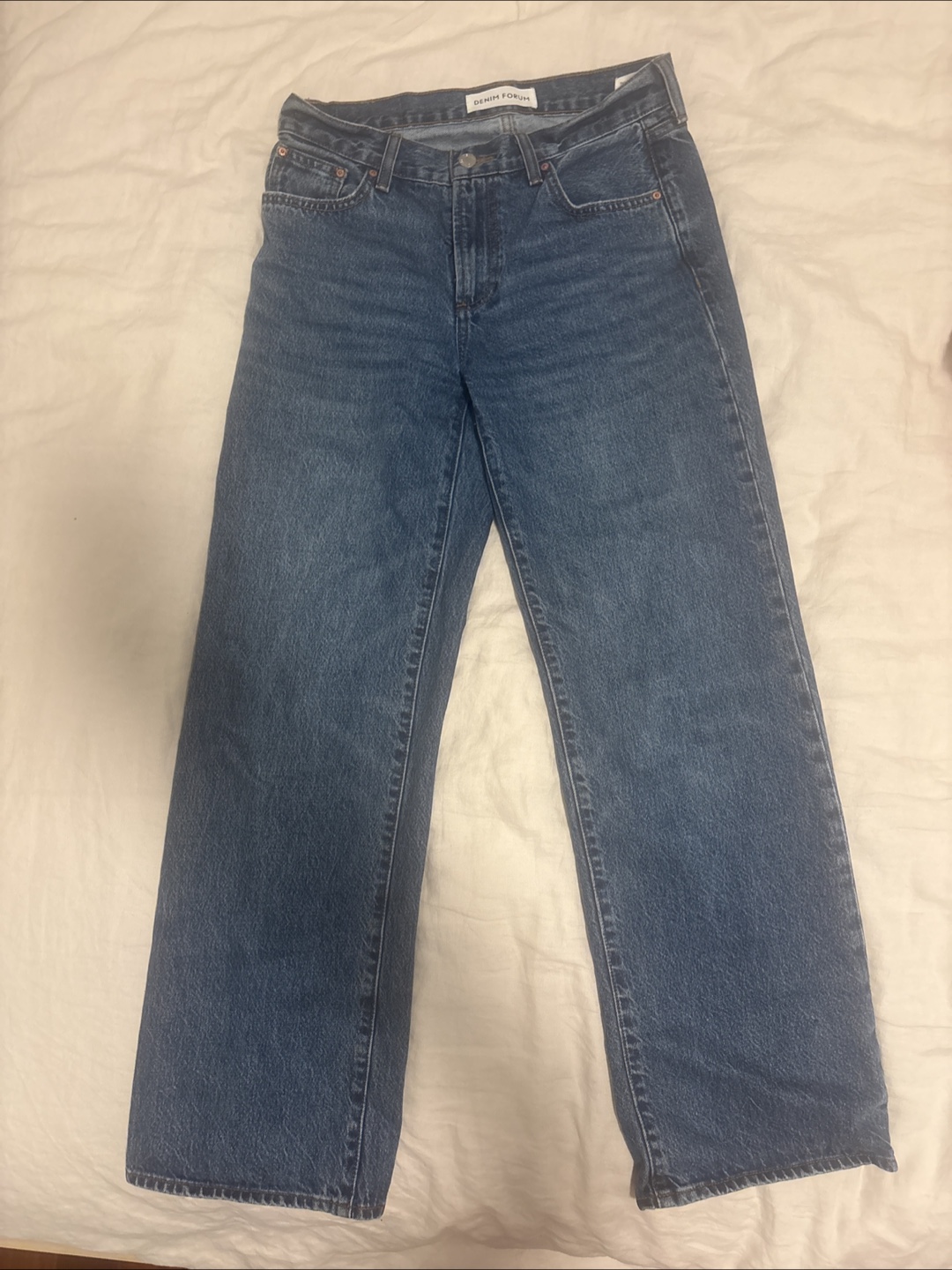 Denim Forum The Farrah Lo-Rise Wide Jeans