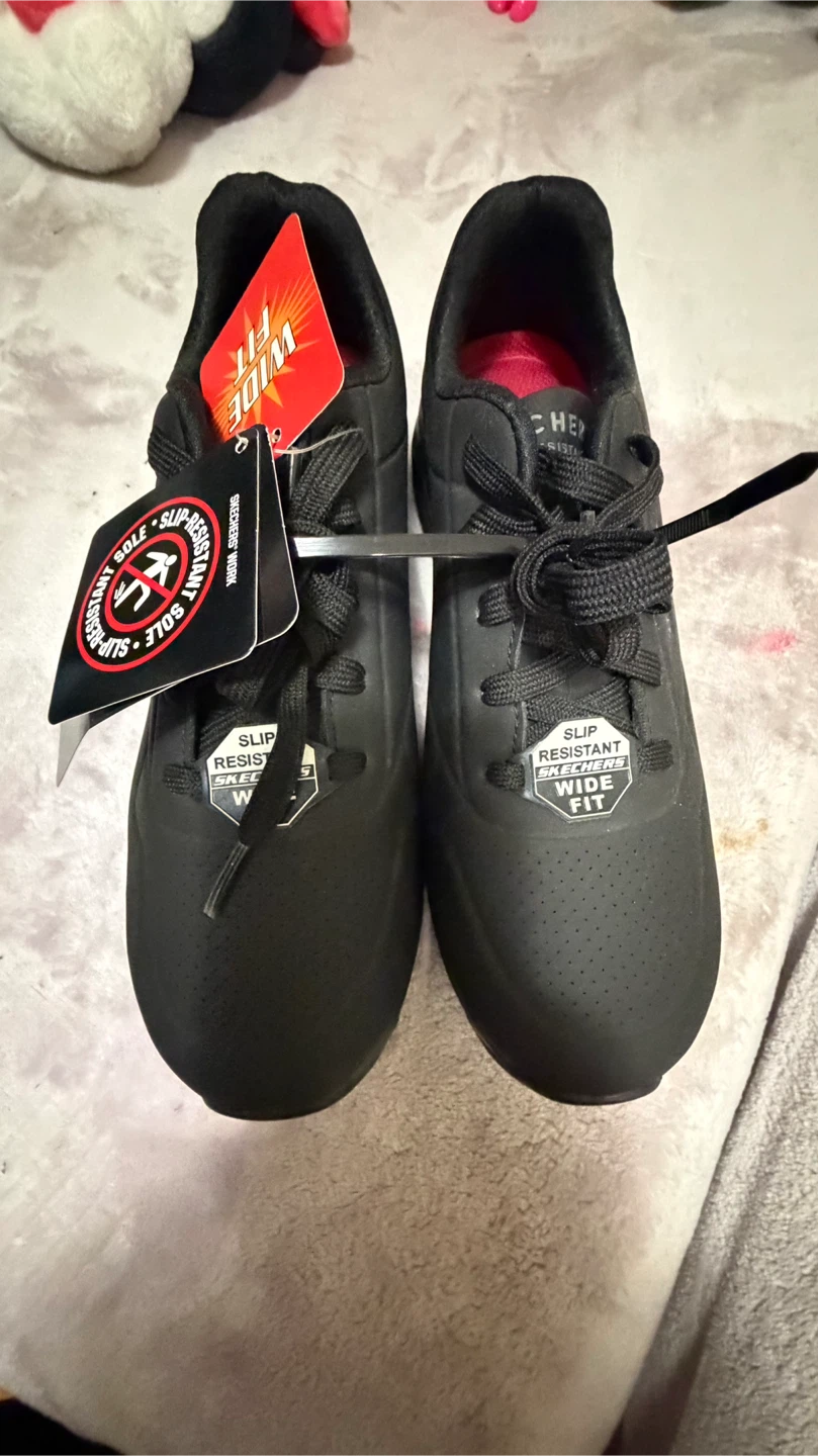 Skechers Work Slip Resistant Shoes - Black - US 9 - photo 2