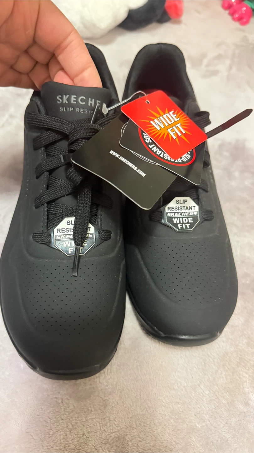 Skechers Work Slip Resistant Shoes - Black - US 9 - photo 3