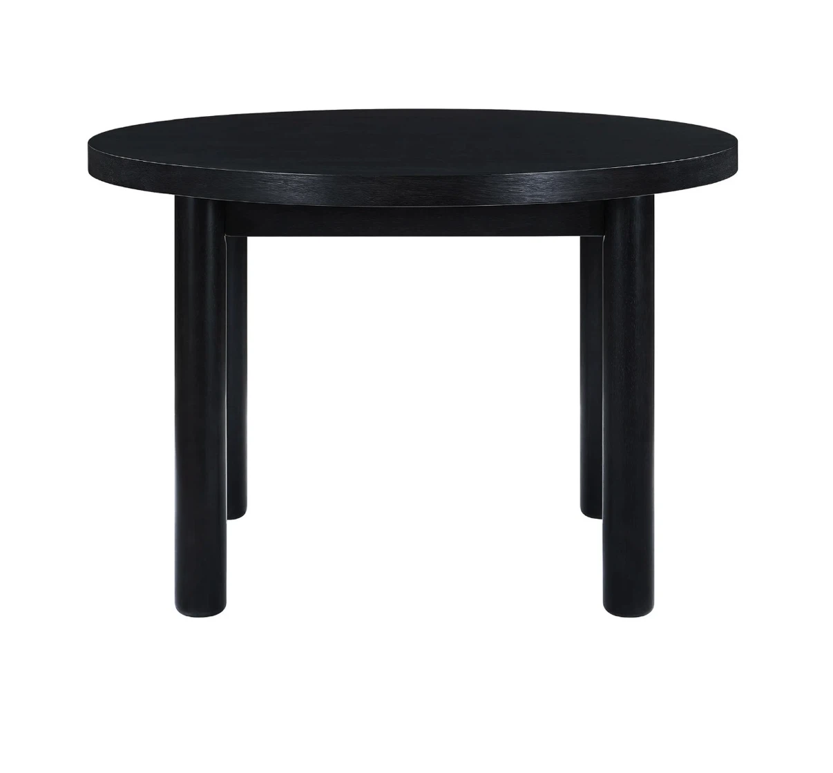 Black Round Rubberwood Dining Table - photo 5