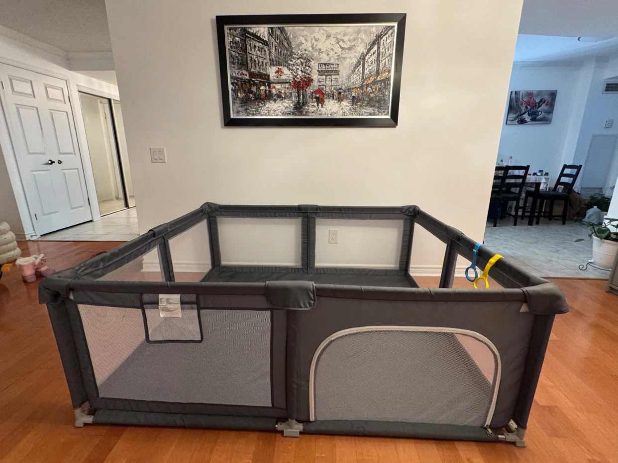 Extra Large Baby Playpen, Grey