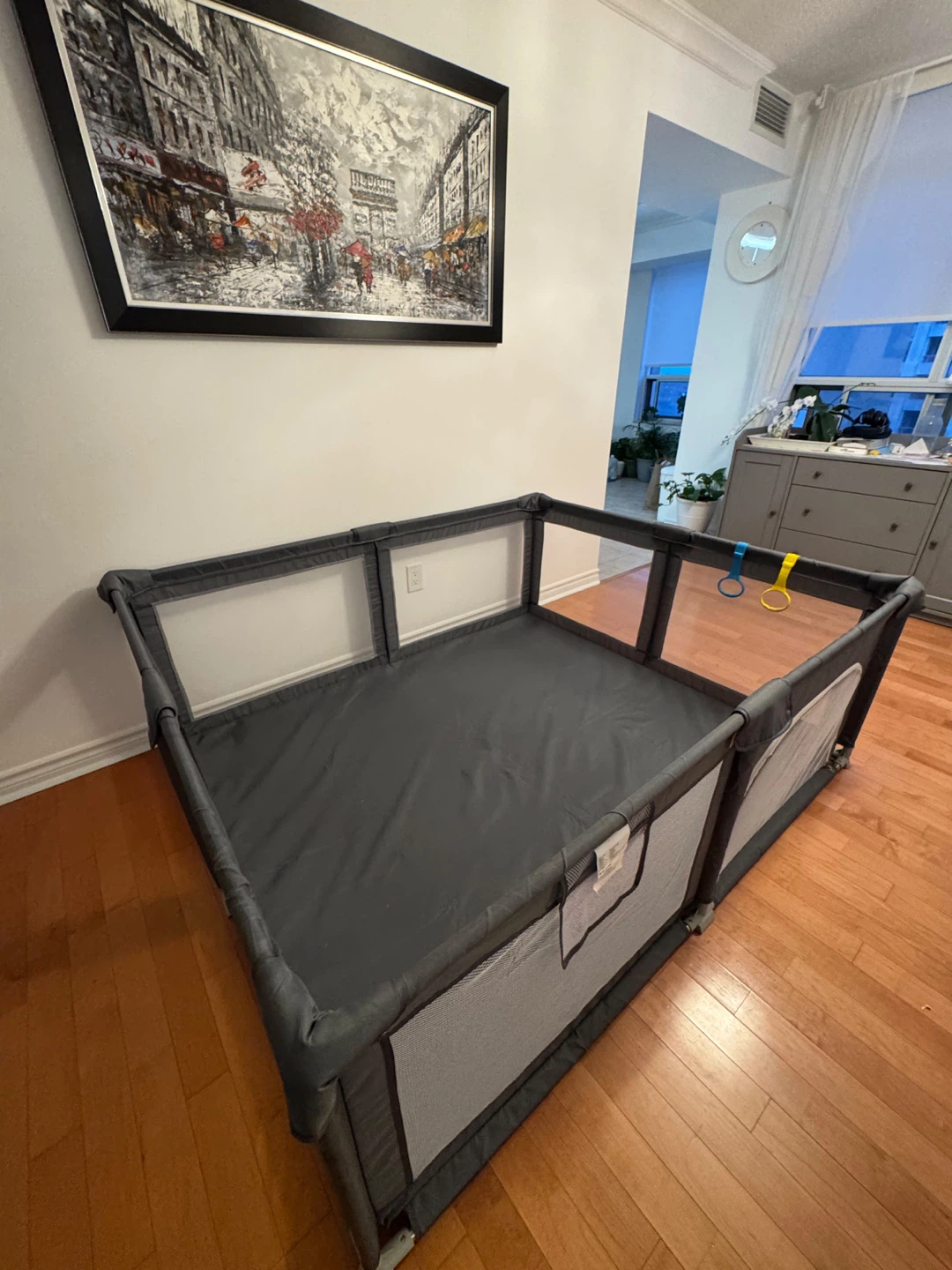 Extra Large Baby Playpen, Grey - photo 2