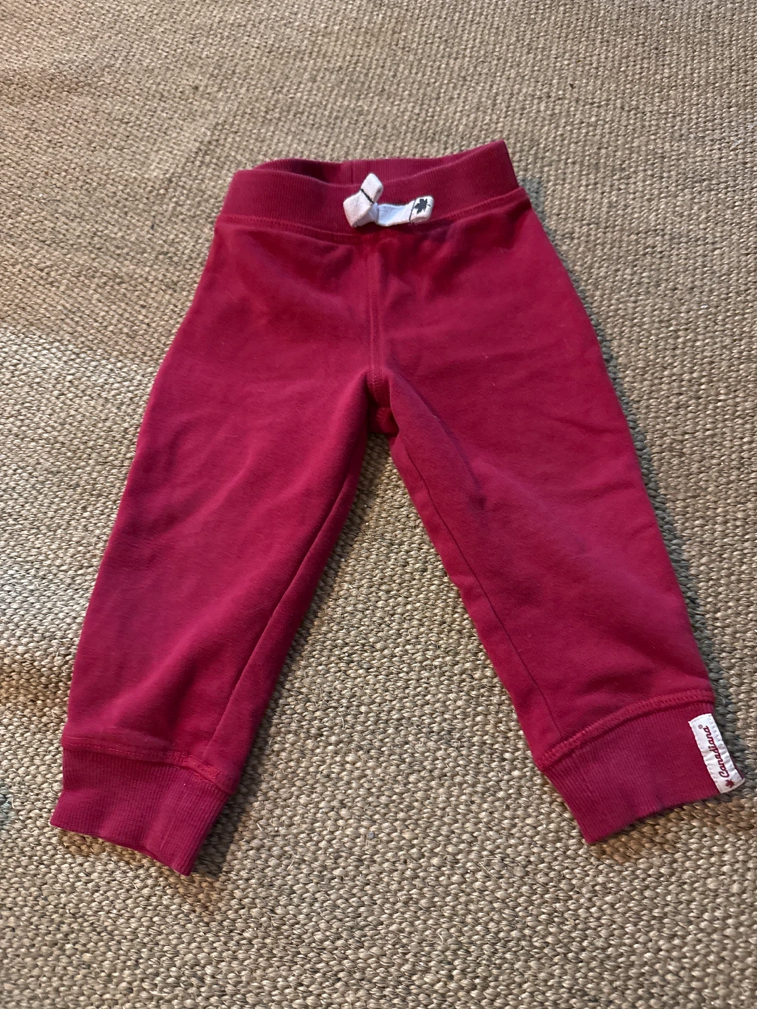 Canadiana Toddler Joggers Red 12-18M