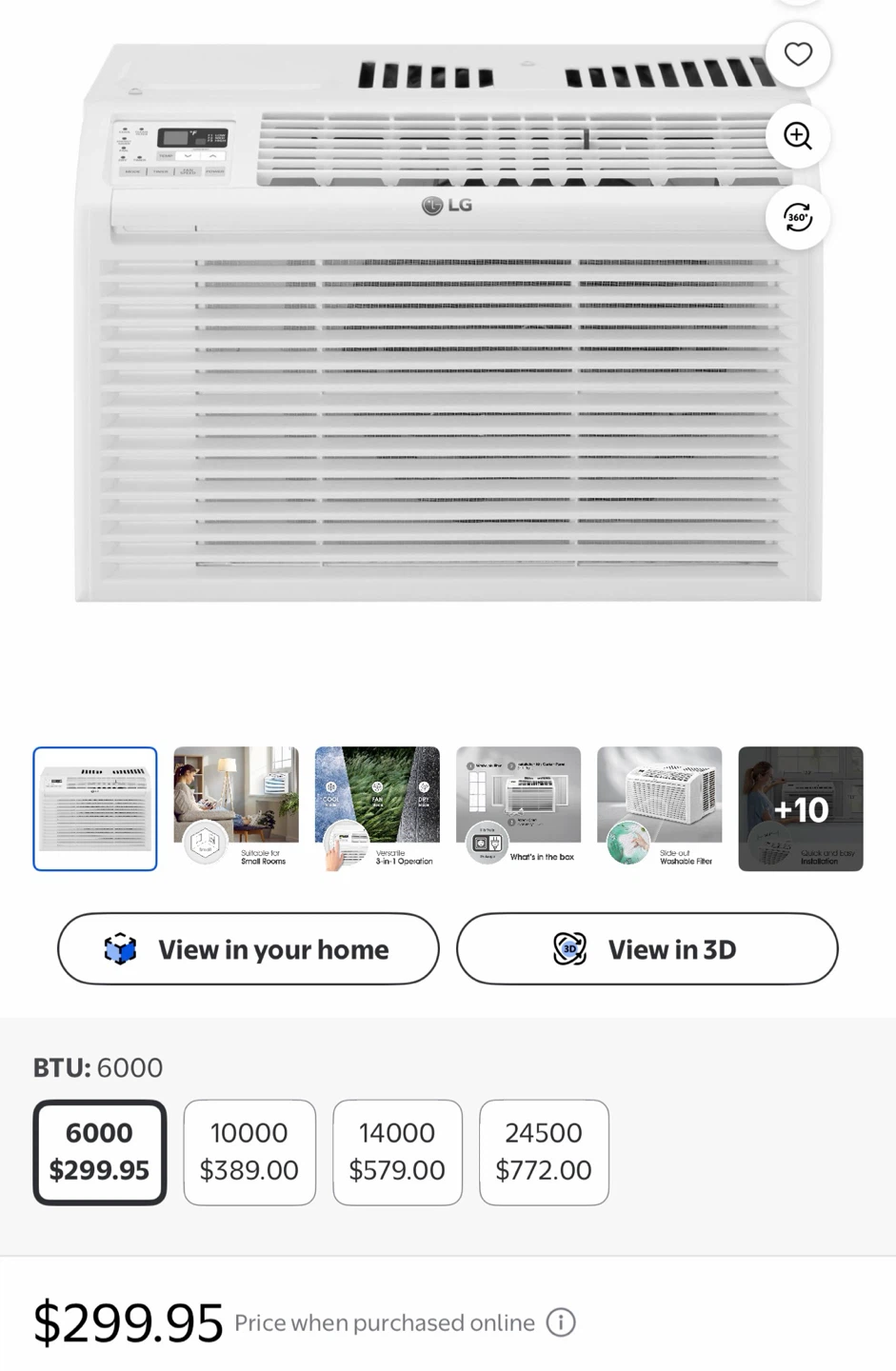 LG 6000 BTU Window Air Conditioner - photo 4