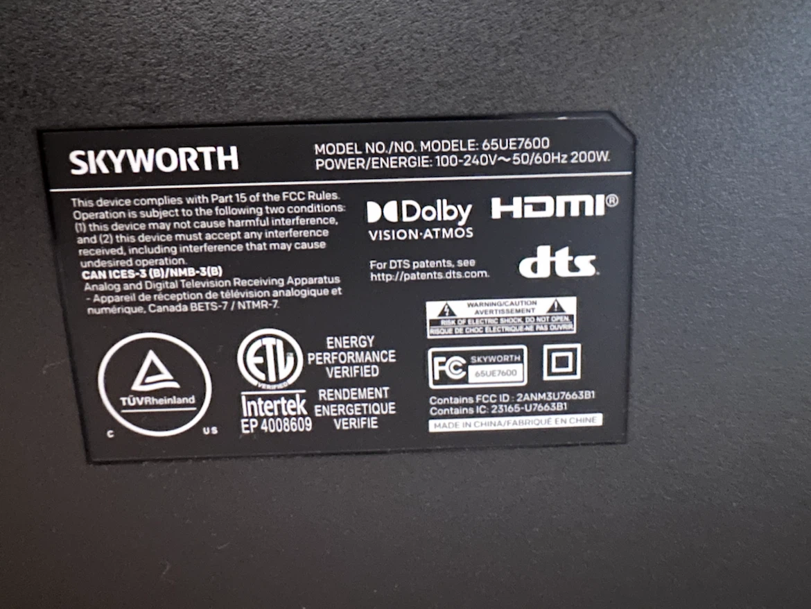 Skyworth 65-inch 4K LED TV - photo 2