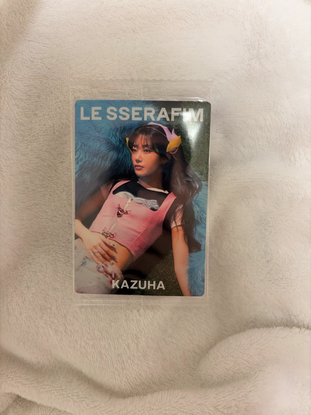 exclusive official kazuha le sserafim crazy photocard sticker