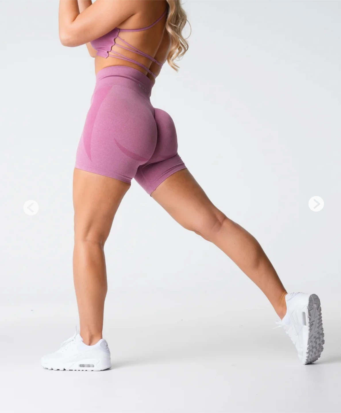 NVGTN Pastel Pink Contour Seamless Shorts - L