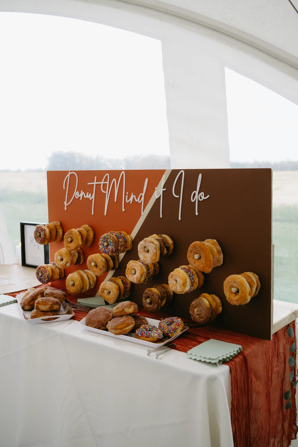 Donut Mind If I Do Wedding Display Board and seating chart - photo 3