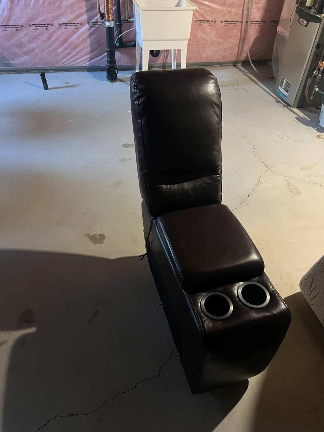 6ft love seat dark brown Italian leather - photo 5