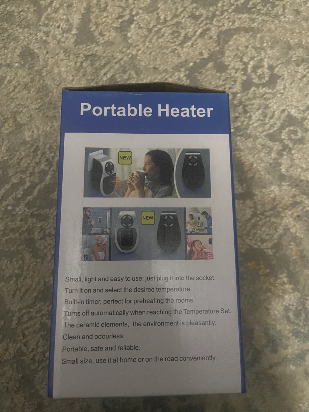 Portable Wall-Outlet Electric Heater
