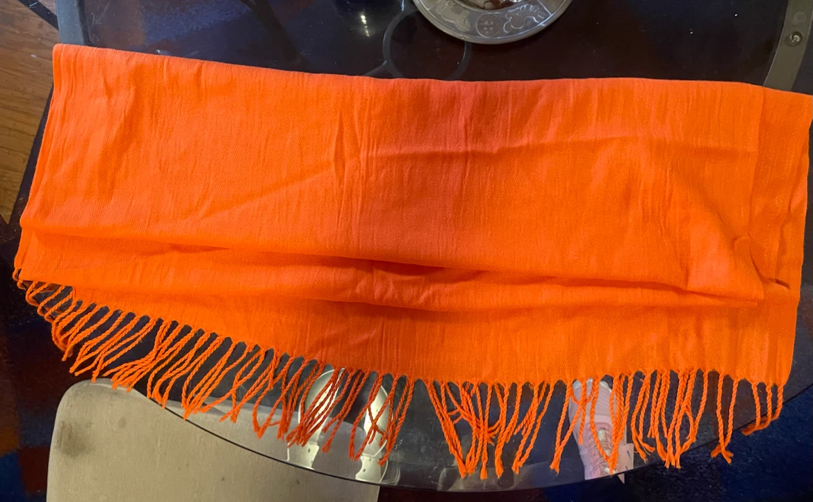 Bright Orange Cashmere Scarf - photo 3