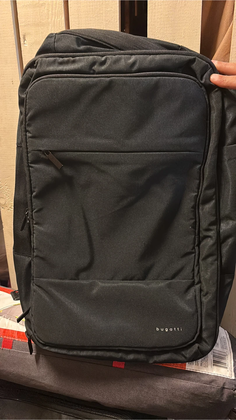 Bugatti black laptop backpack