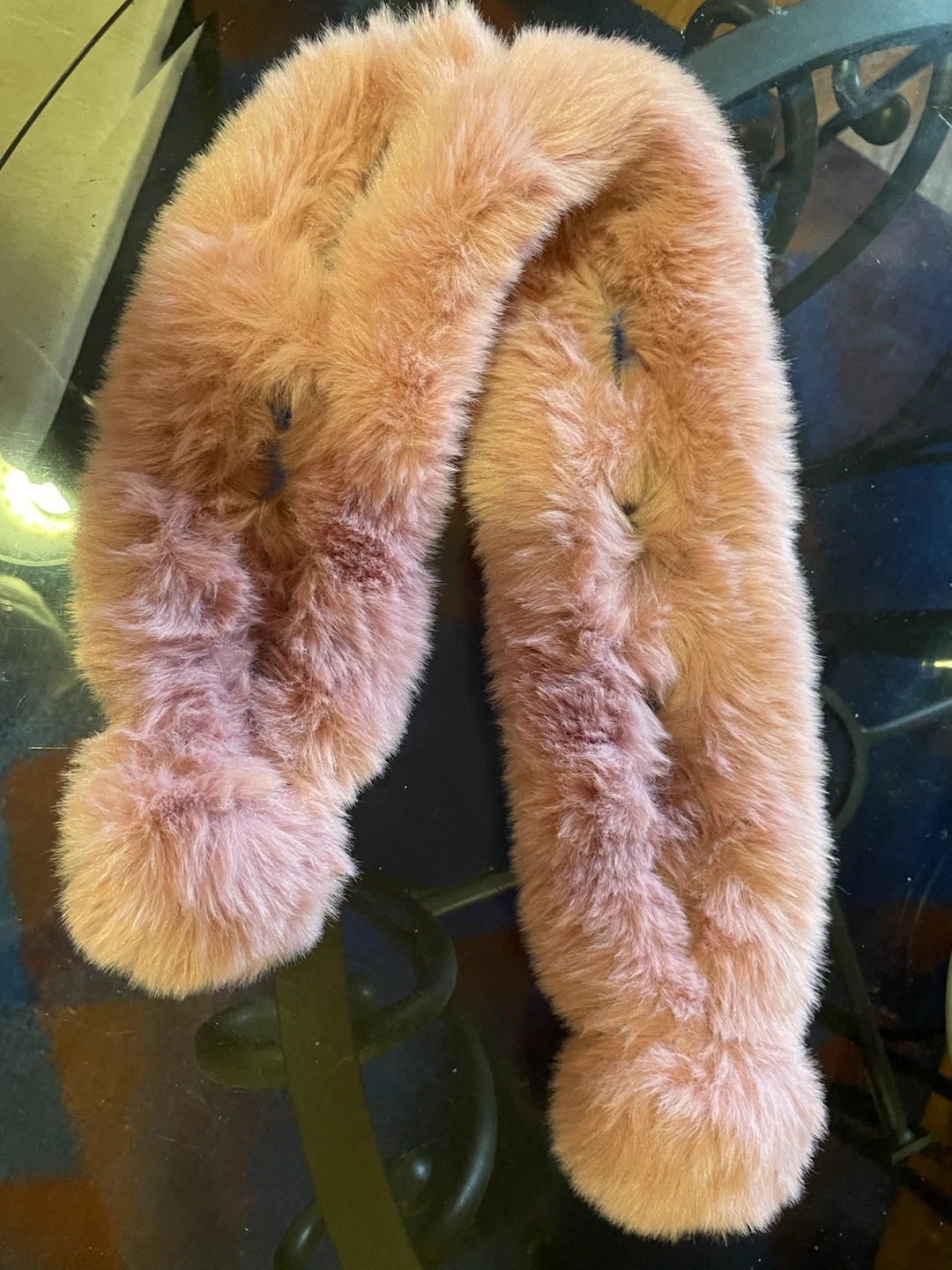 Pink Faux Fur Scarf