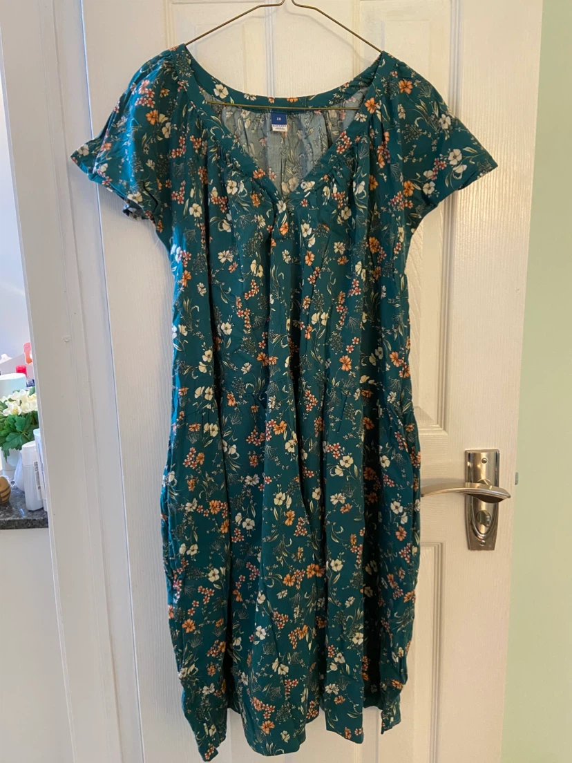 Green floral dress