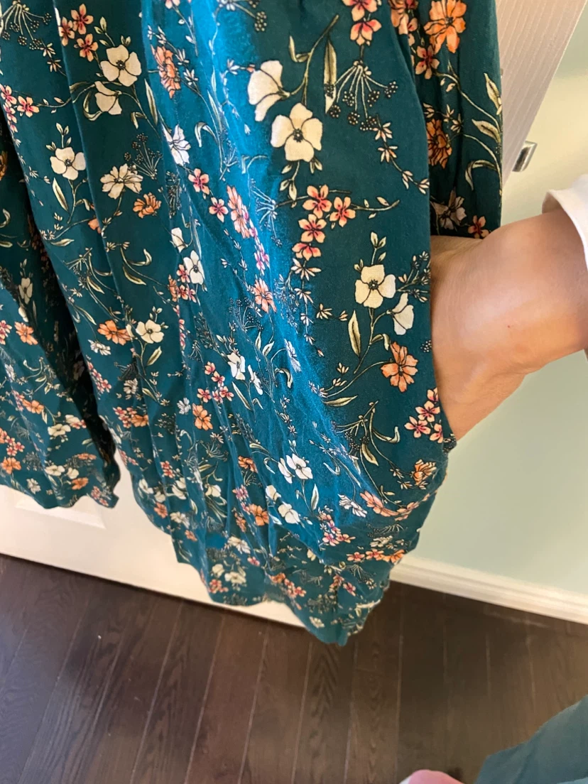 Green floral dress - photo 3