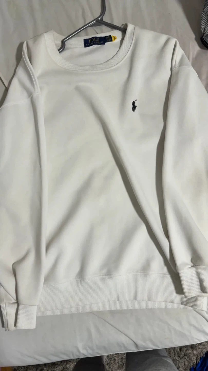 Polo Ralph Lauren White Crewneck Sweatshirt