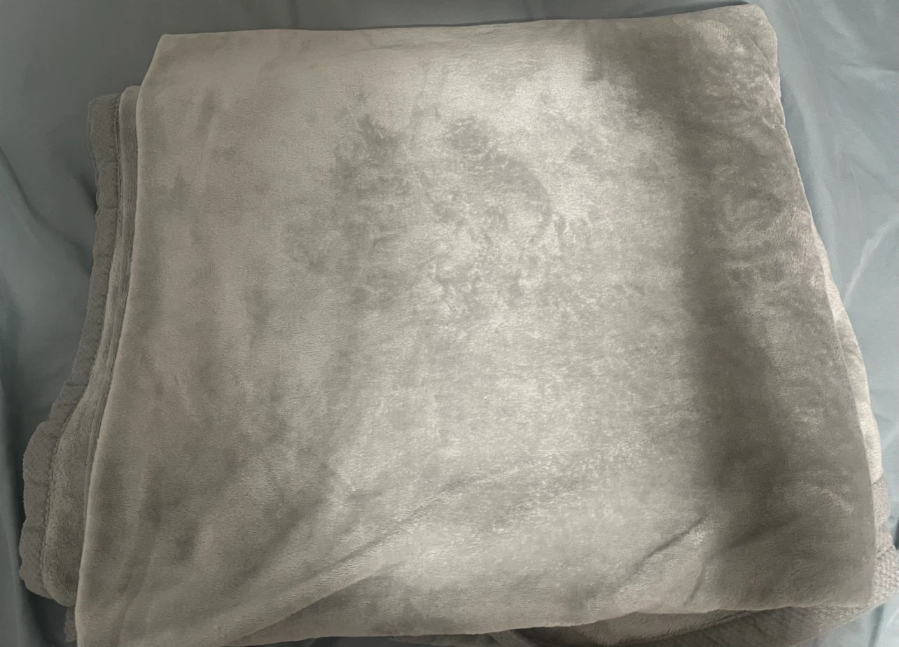 Soft Grey Plush Blanket