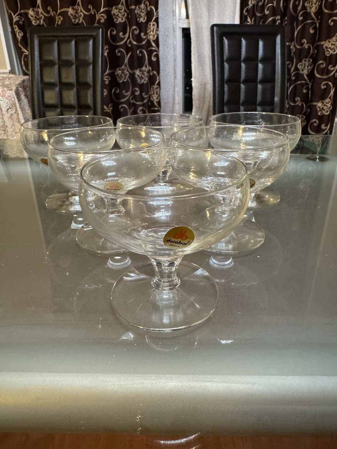Set of 6 Durobor Belgium Dessert Glasses