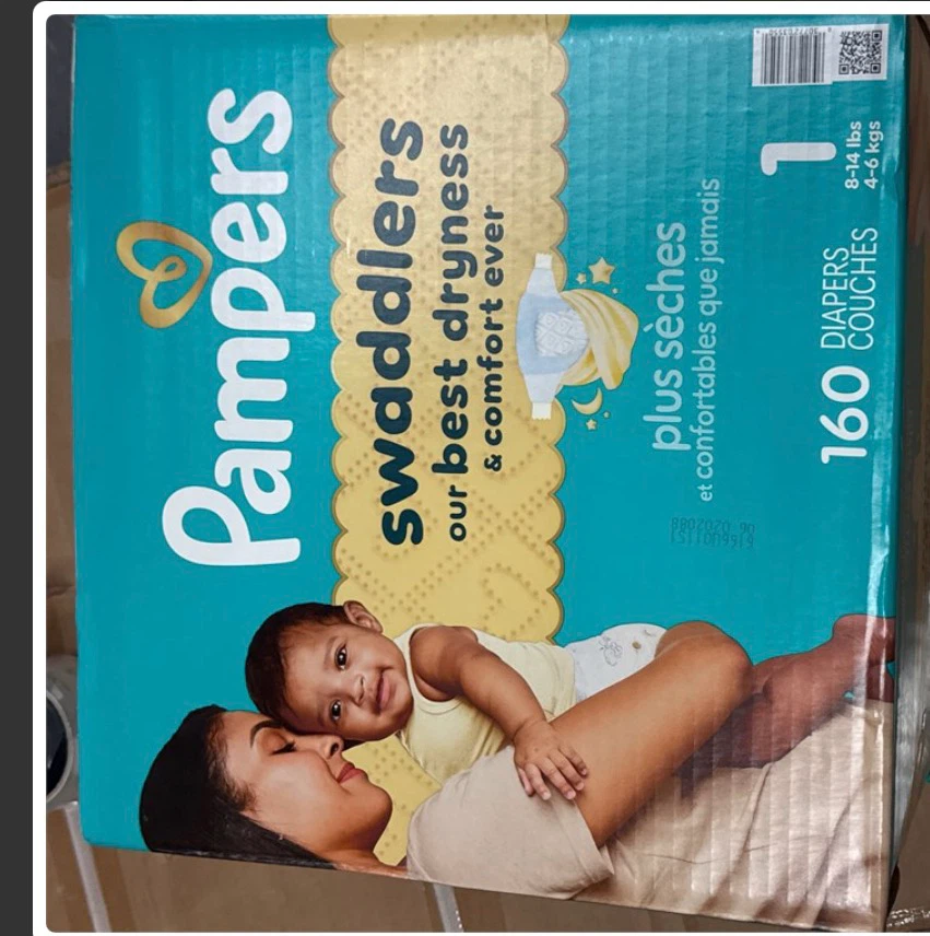 Pampers Swaddlers Size 1 Diapers 160 Pack