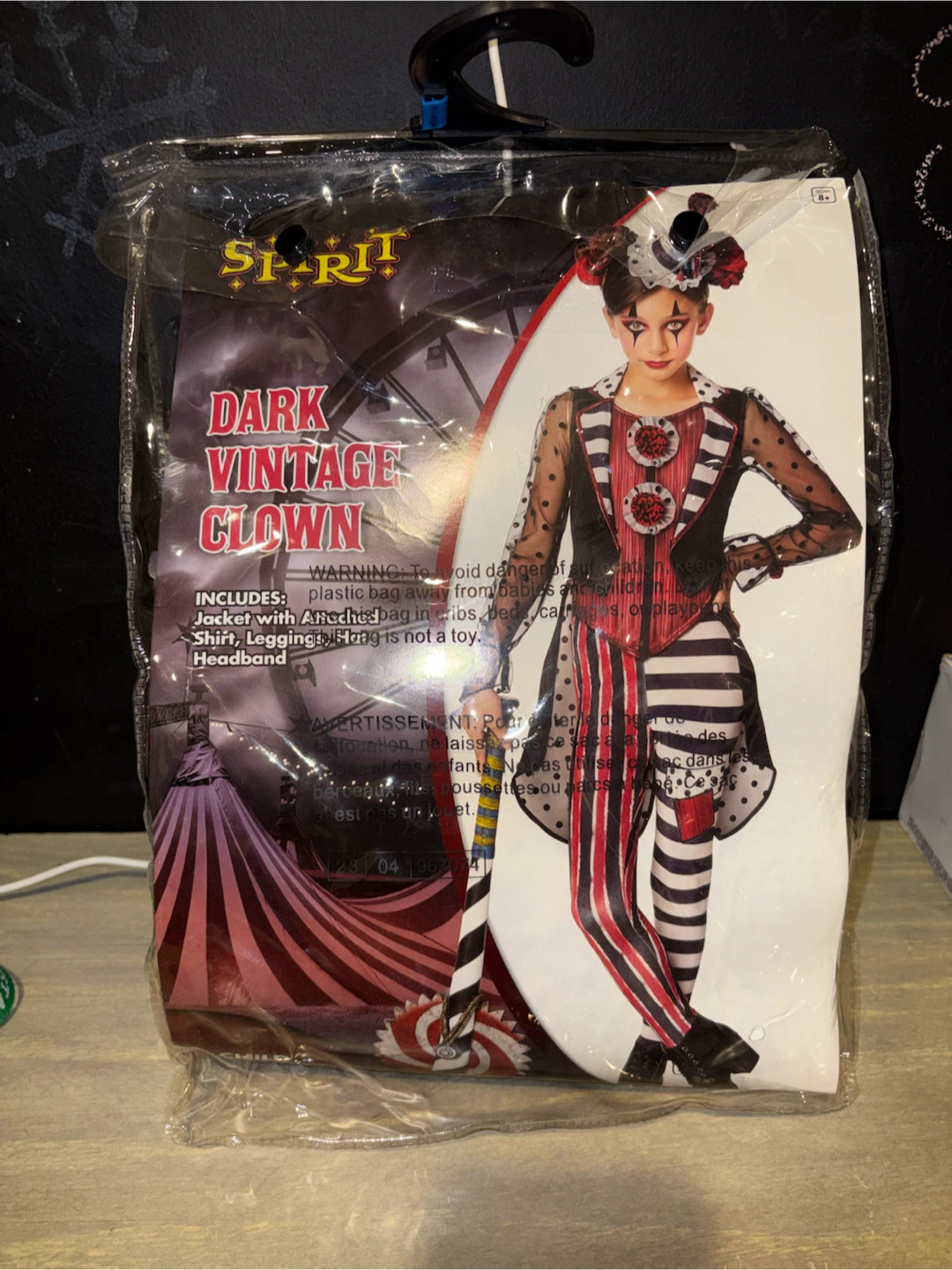 Spirit Halloween Dark Vintage Clown Costume