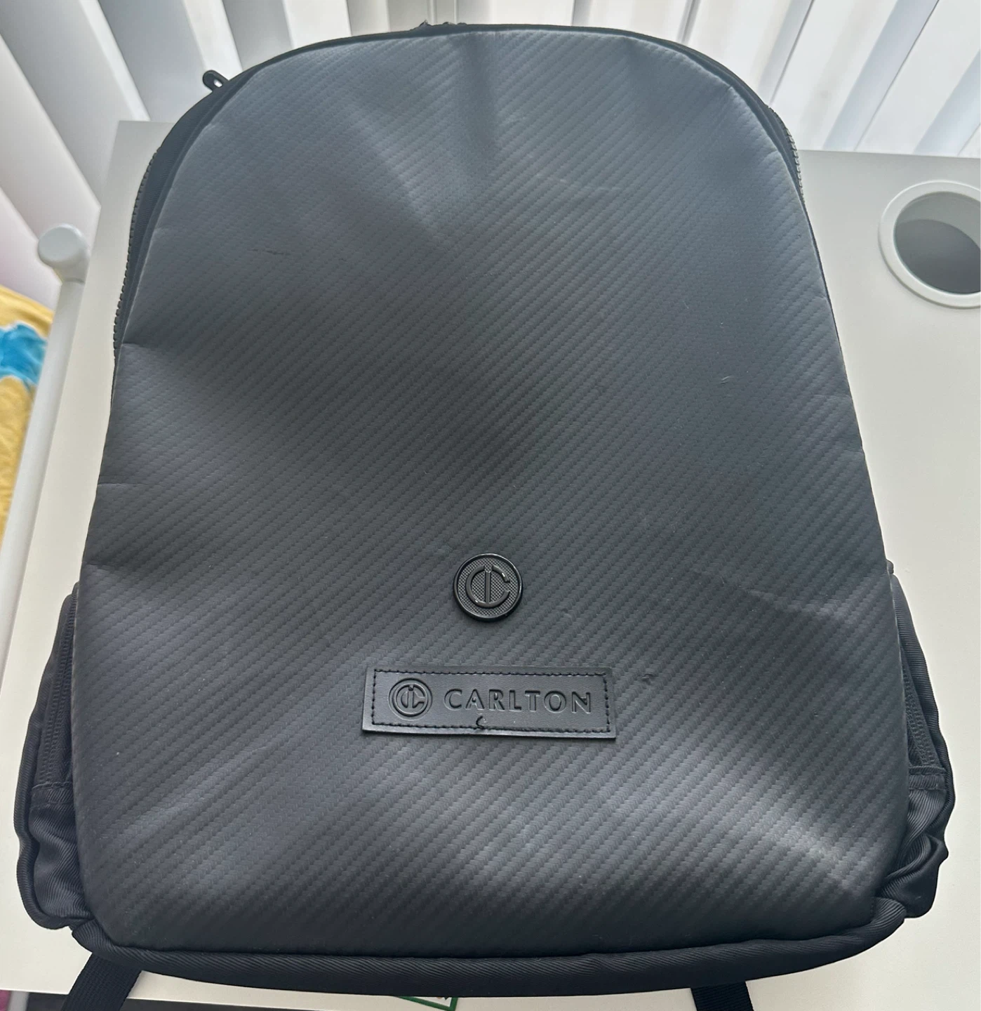 Carlton black laptop backpack