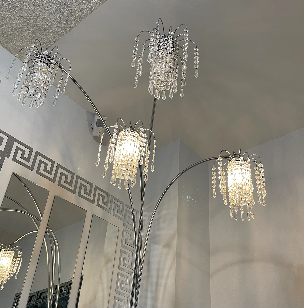 Real Swarovski Crystal 4-light Floor lamp