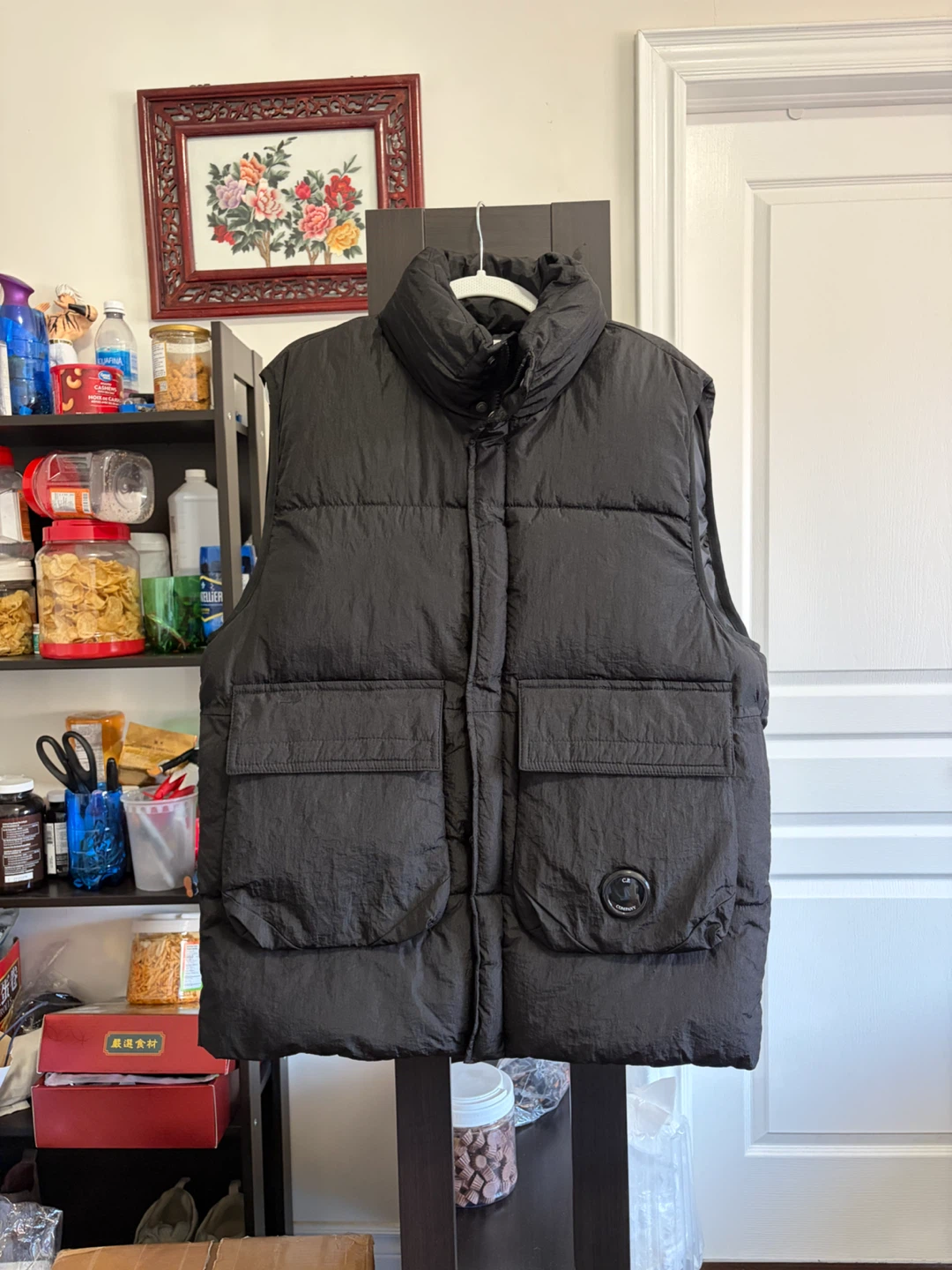C.P. Company Black Puffer Vest
