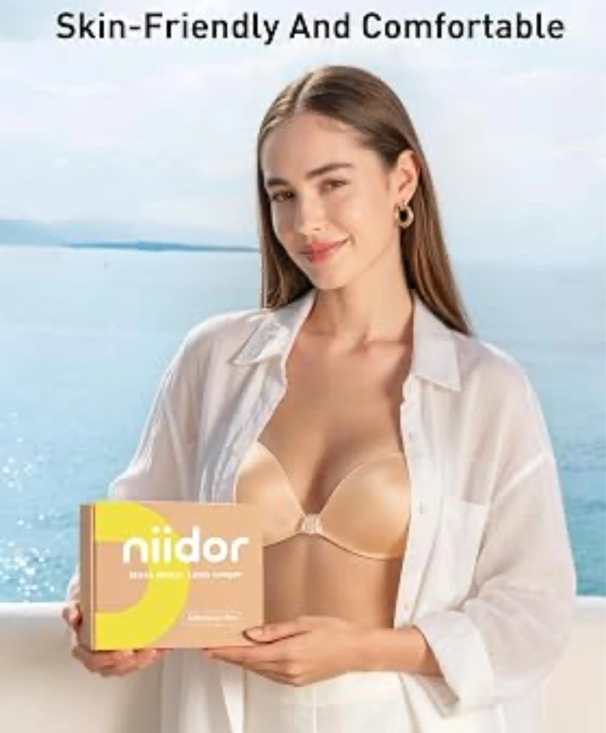 Niidor Fabric Strapless Adhesive Bra