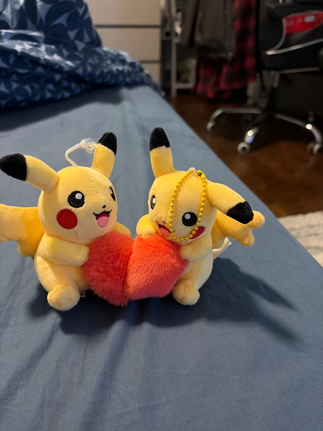 Pair of Pikachu Plush Keychains